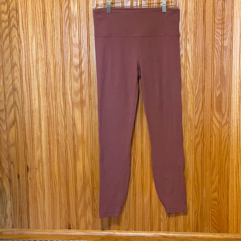Athleta Mauve Pocket Leggings - Medium Tall